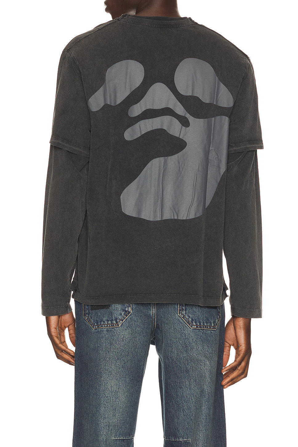 Swimming Face Overlap Long Sleeve Tee