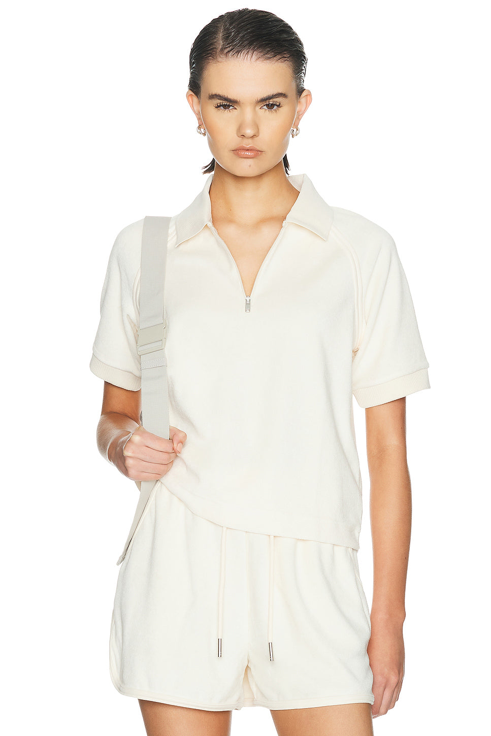Courtside Terry Polo Top