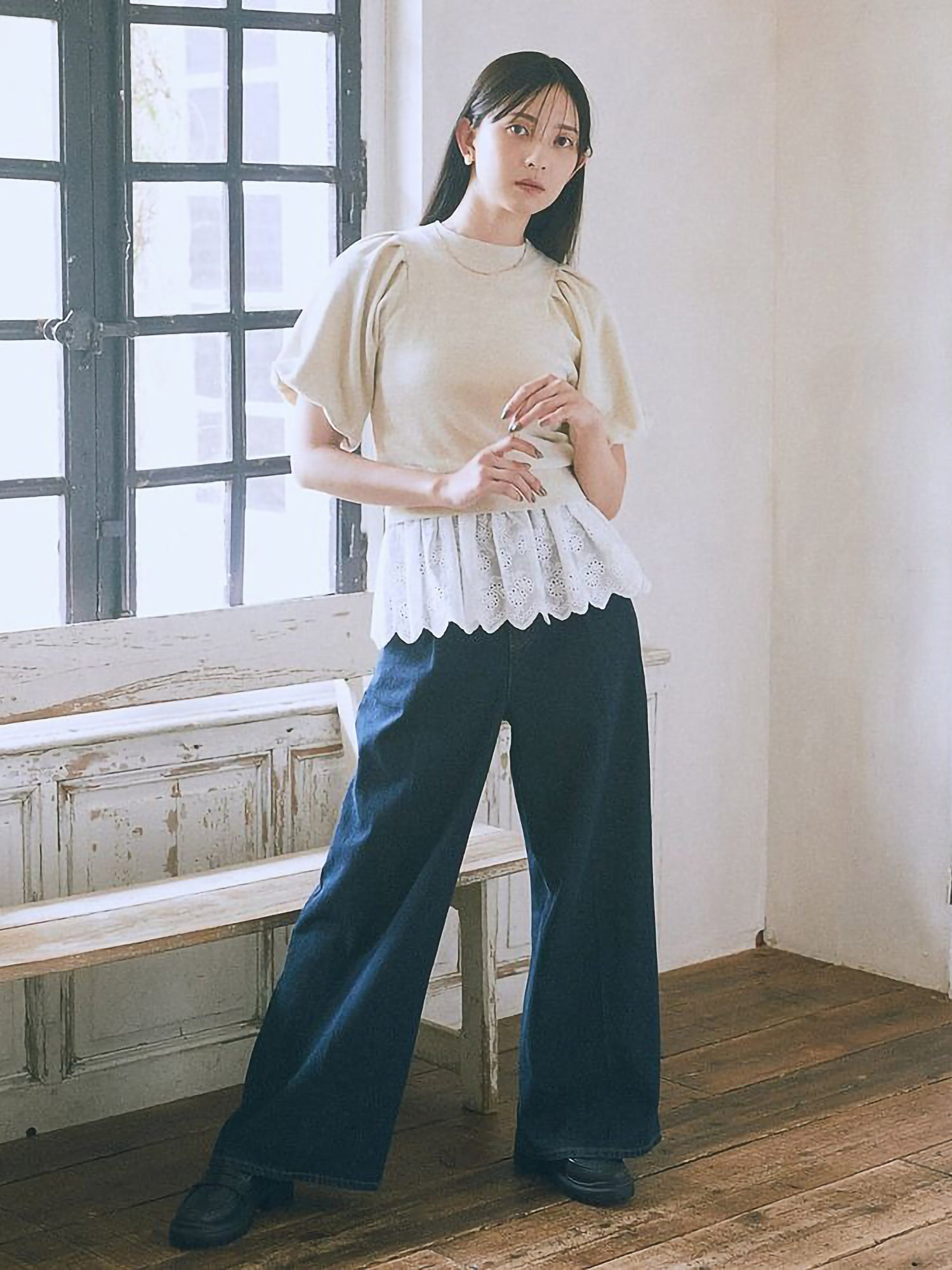 Orina High-Waisted Denim Pants
