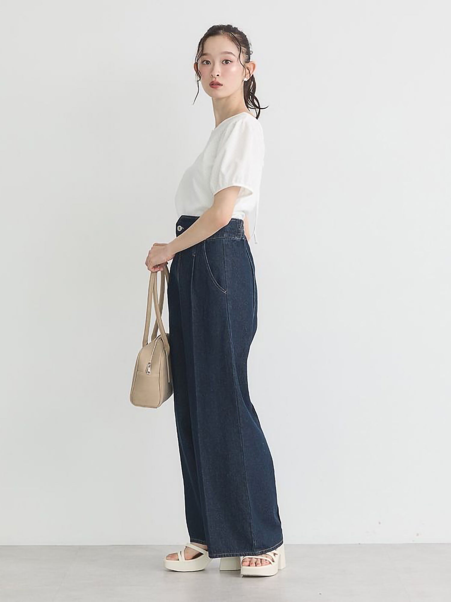 Orina High-Waisted Denim Pants