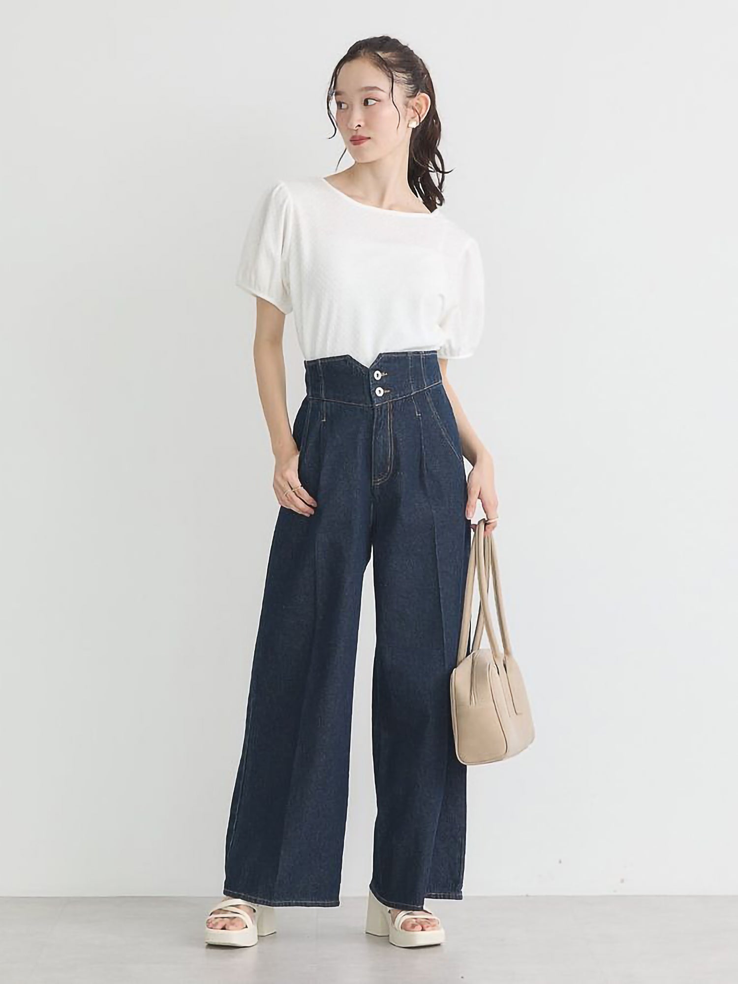 Orina High-Waisted Denim Pants