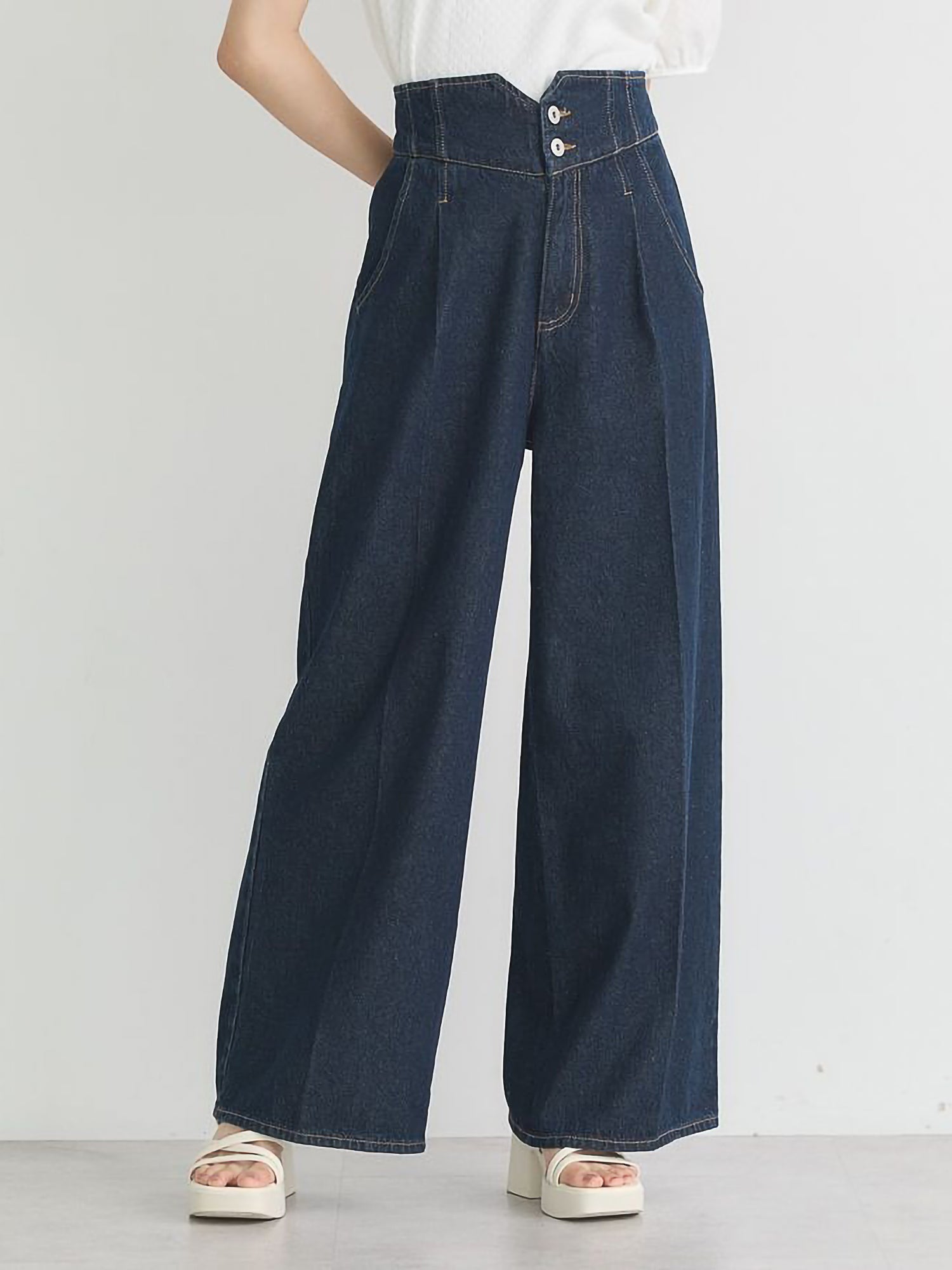 Orina High-Waisted Denim Pants
