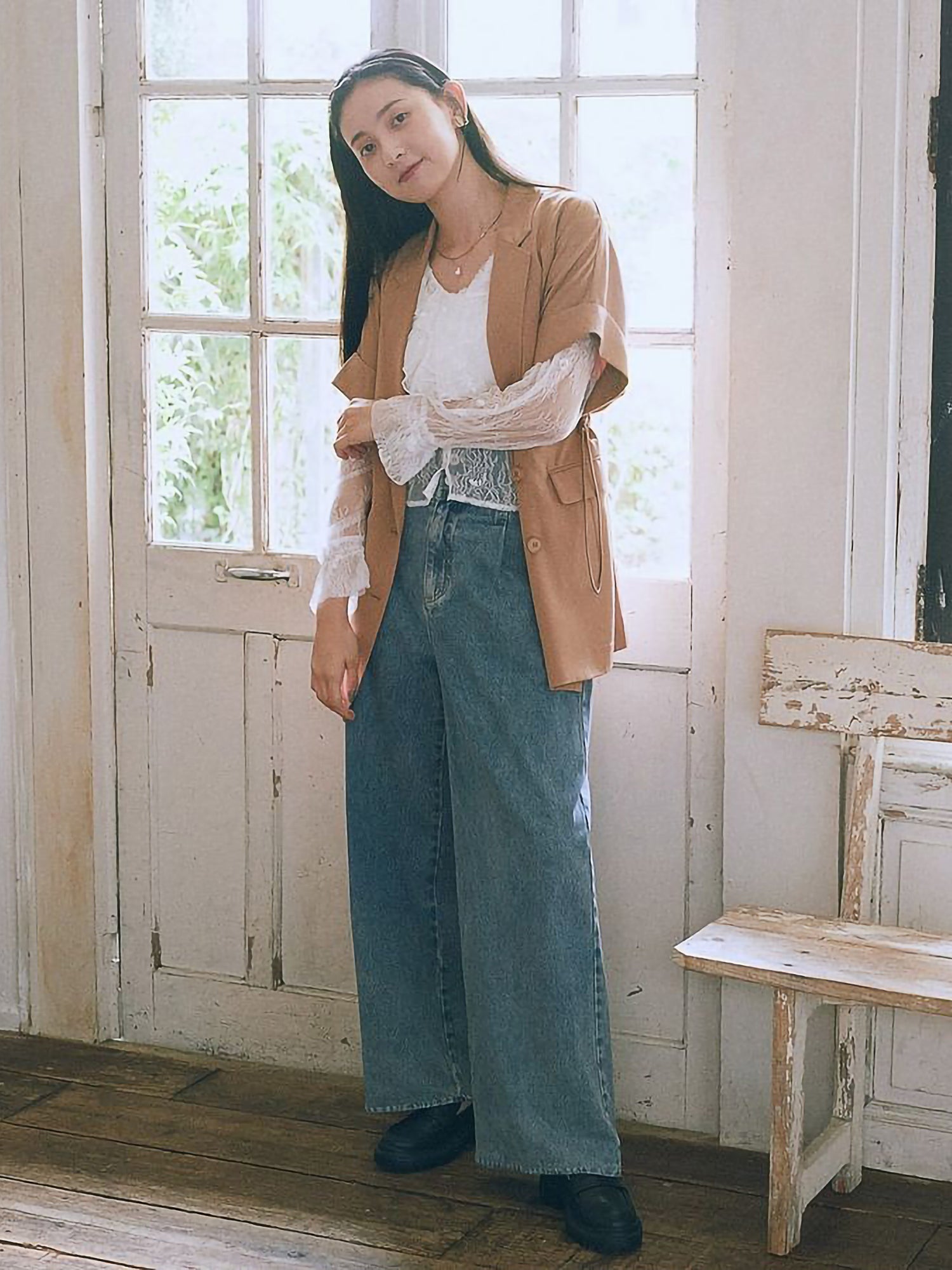 Orina High-Waisted Denim Pants