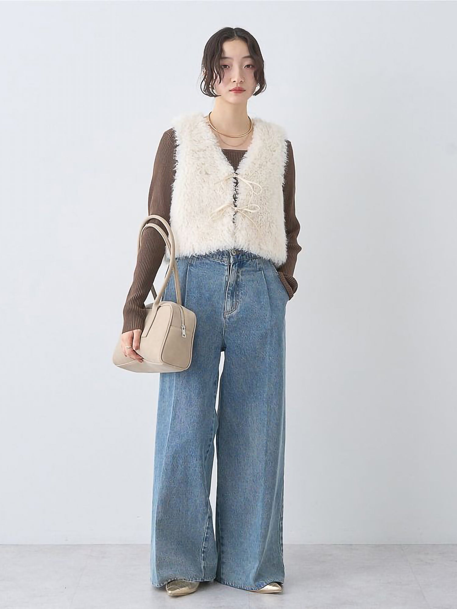 Orina High-Waisted Denim Pants