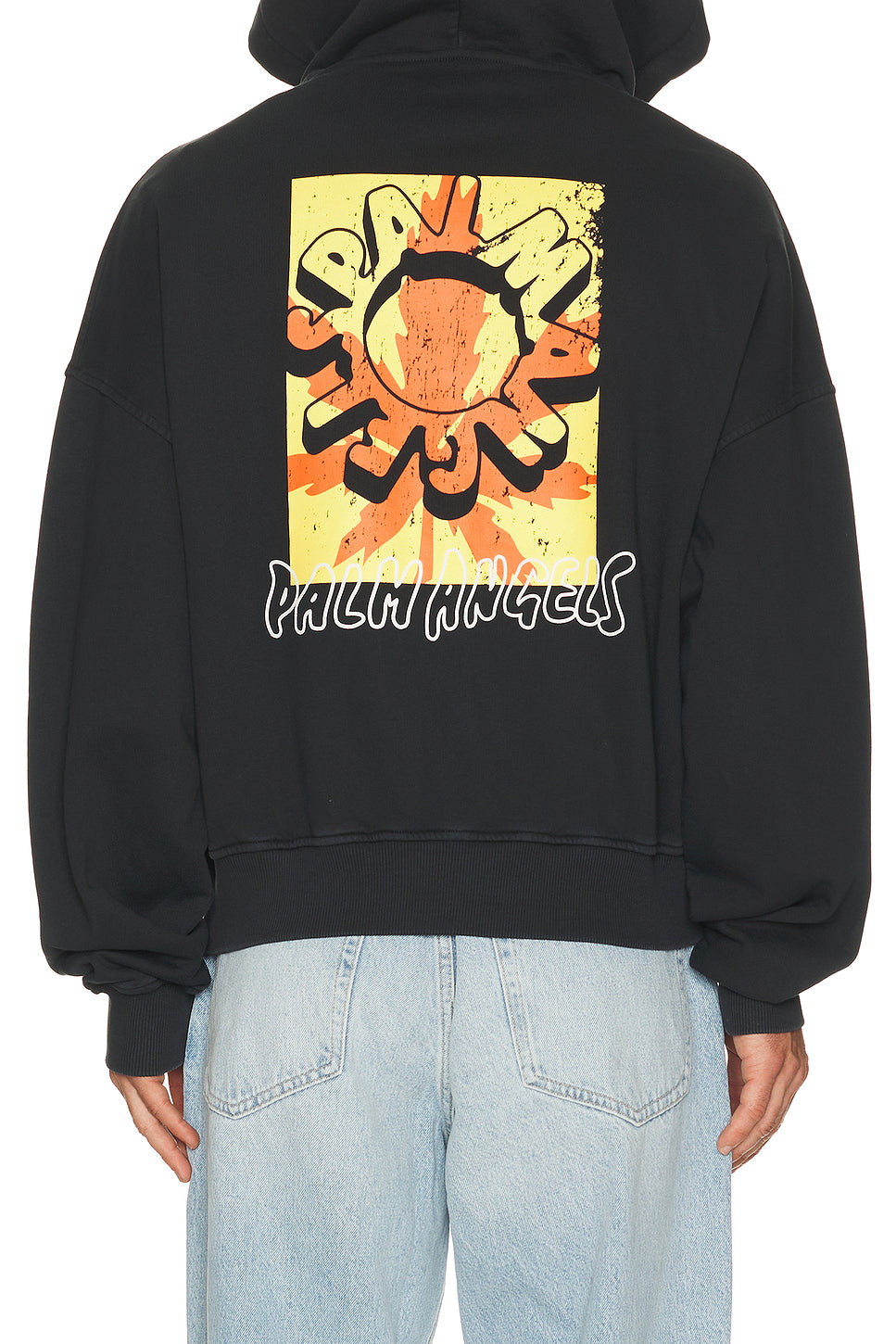 Palm Leaf Zipped Loose Hoodie