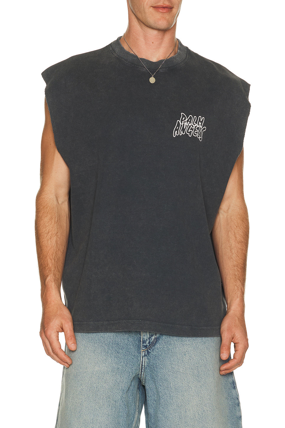 Palm Leaf Distressed Tank