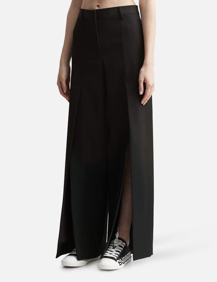 Grain de Poudre Wool Wide-leg Trousers