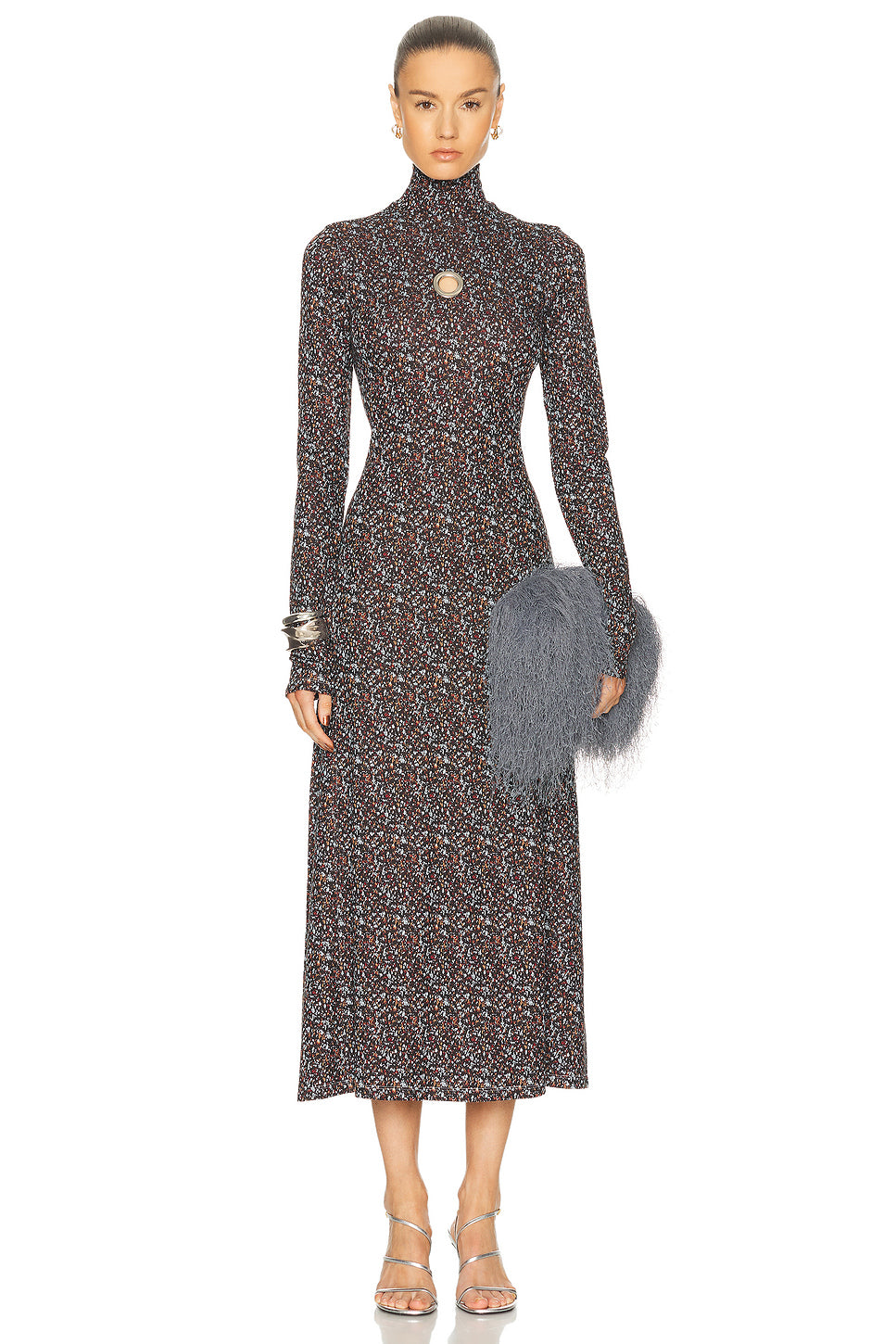 Soft Volume Turtleneck Maxi Dress