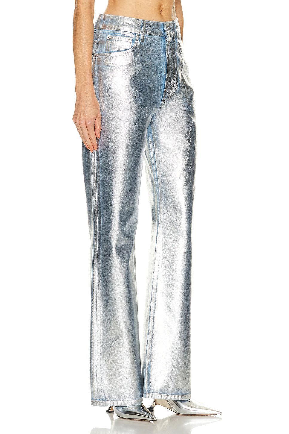 Metallic Wide Leg Pant