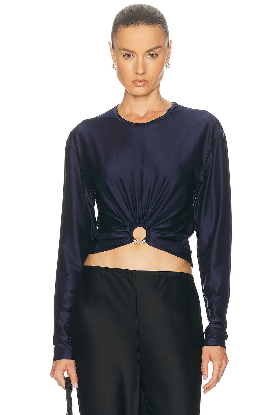 Draped Long Sleeve Top