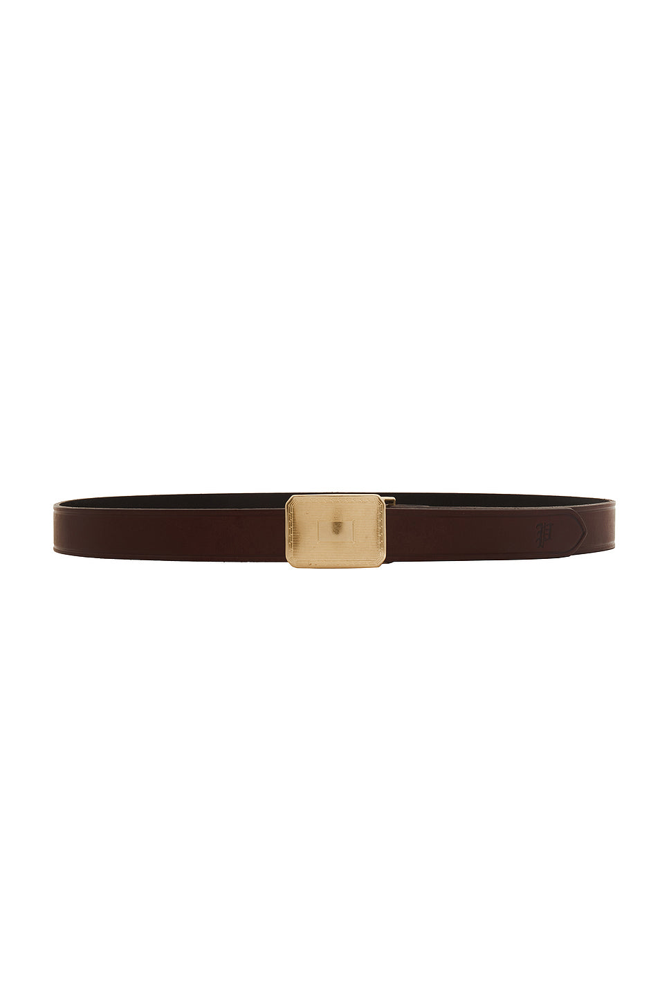 Engine Turn Leather Belt