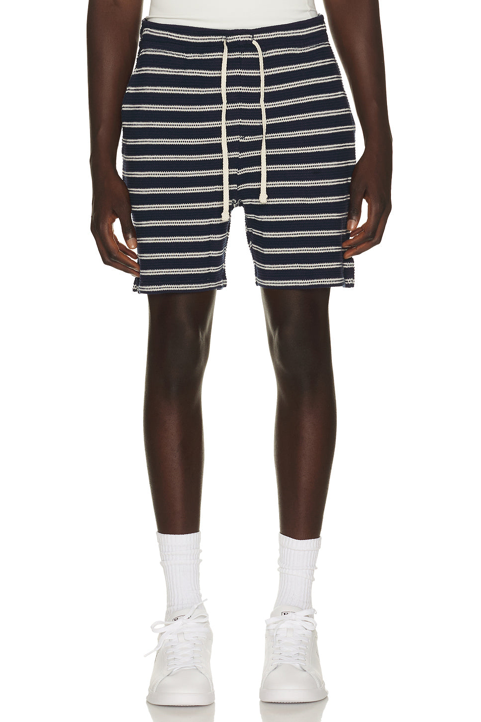 Cotton Club Bar Stripe Textured Pull On Short