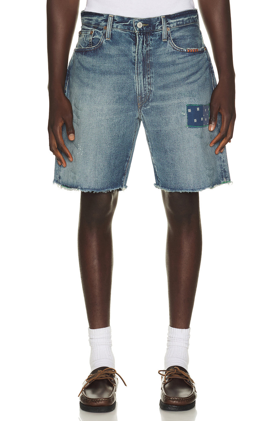 Novelty Repair Denim Jean Short
