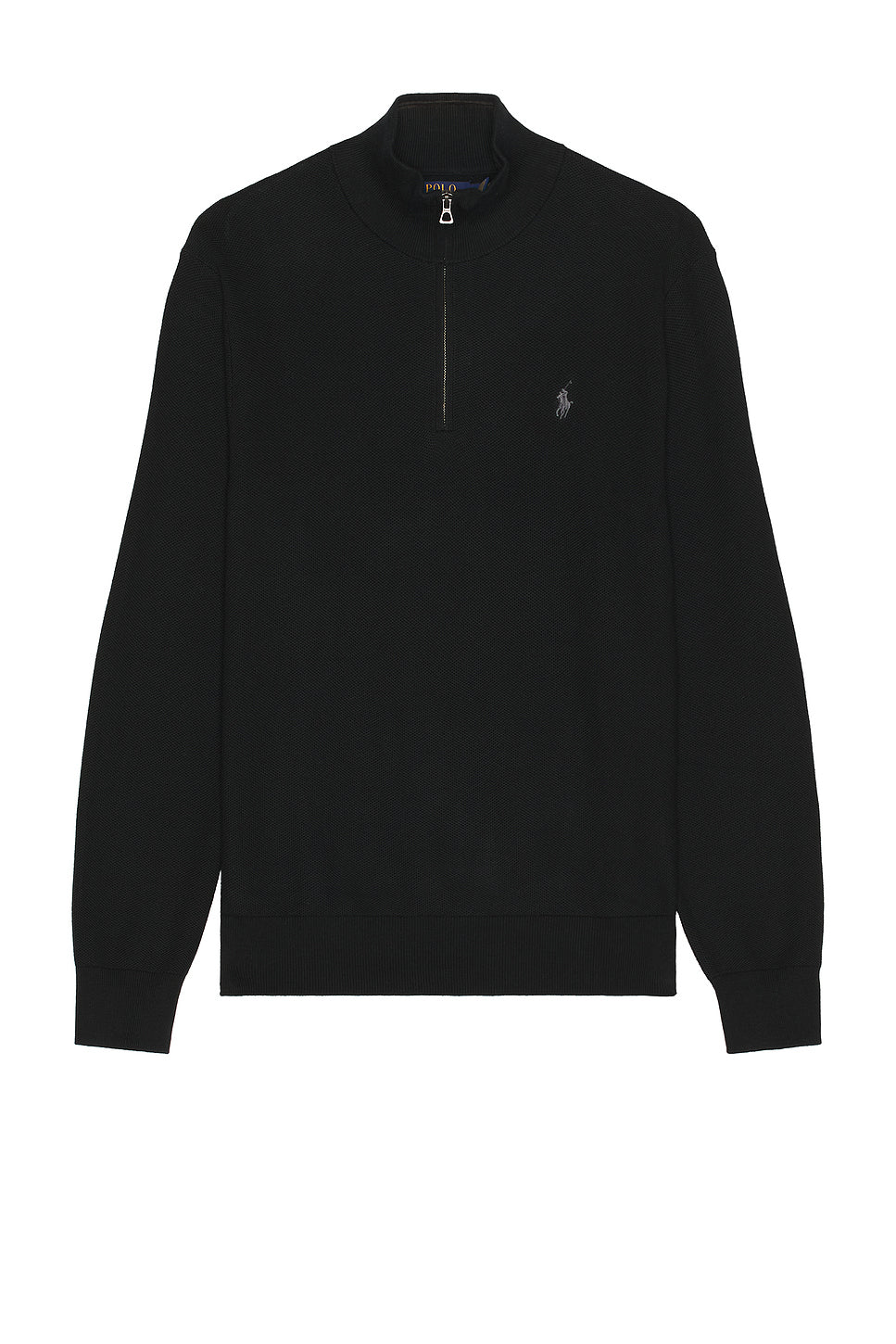 Mesh-Knit Cotton Quarter-Zip Sweater
