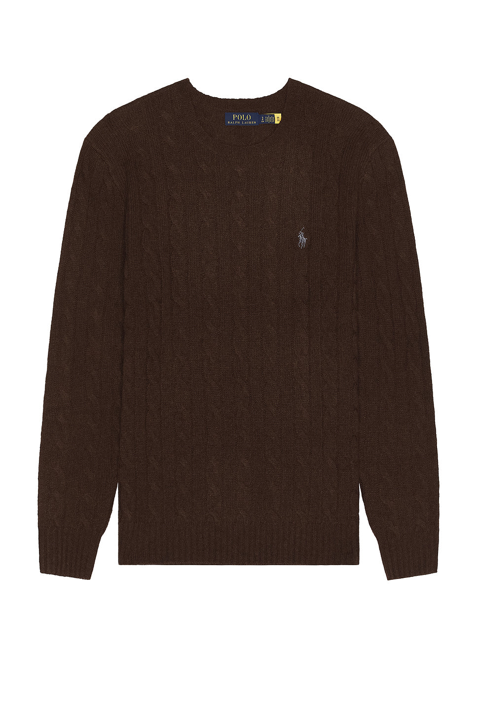 Wool Cashmere Cable Knit Crewneck Sweater