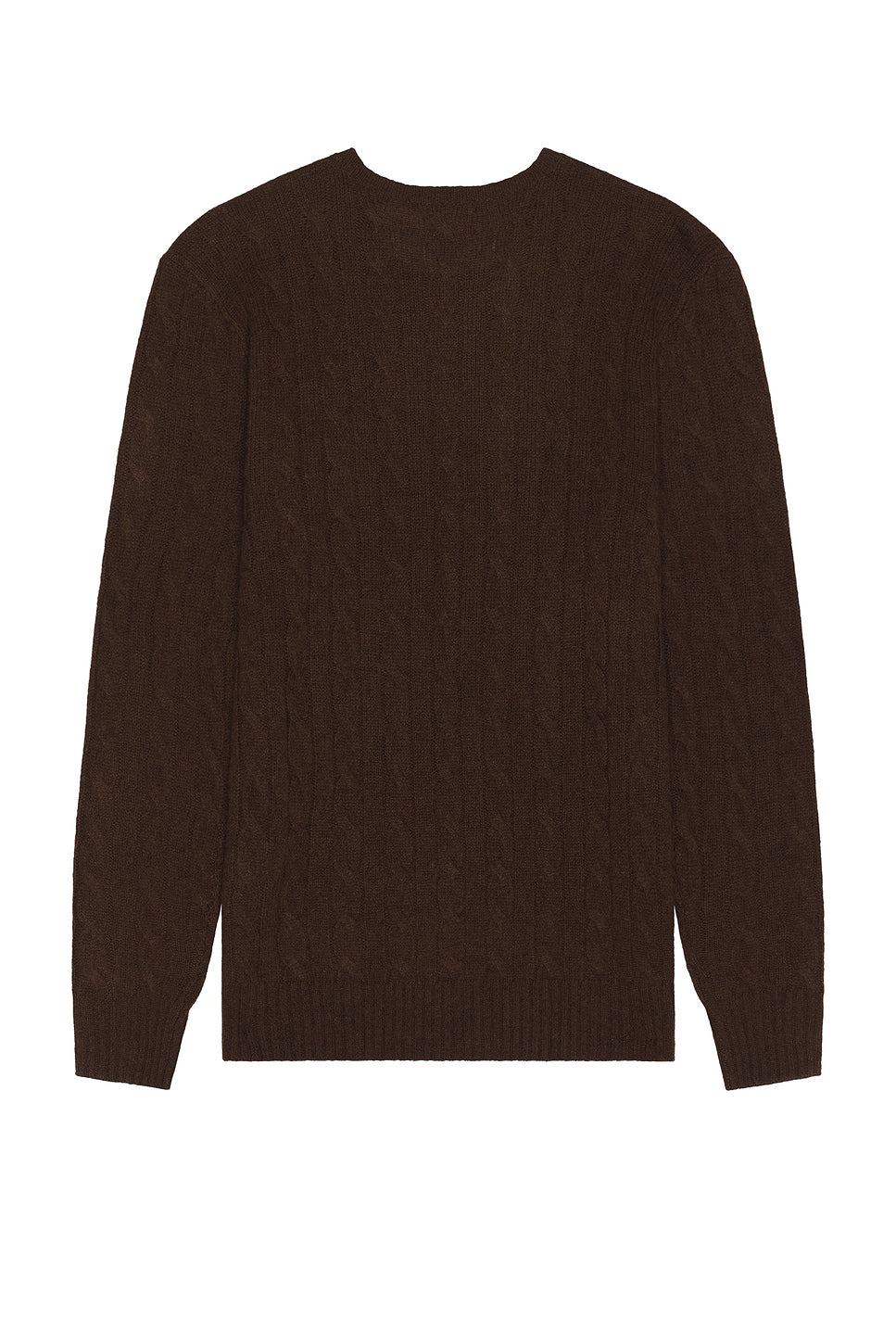 Wool Cashmere Cable Knit Crewneck Sweater
