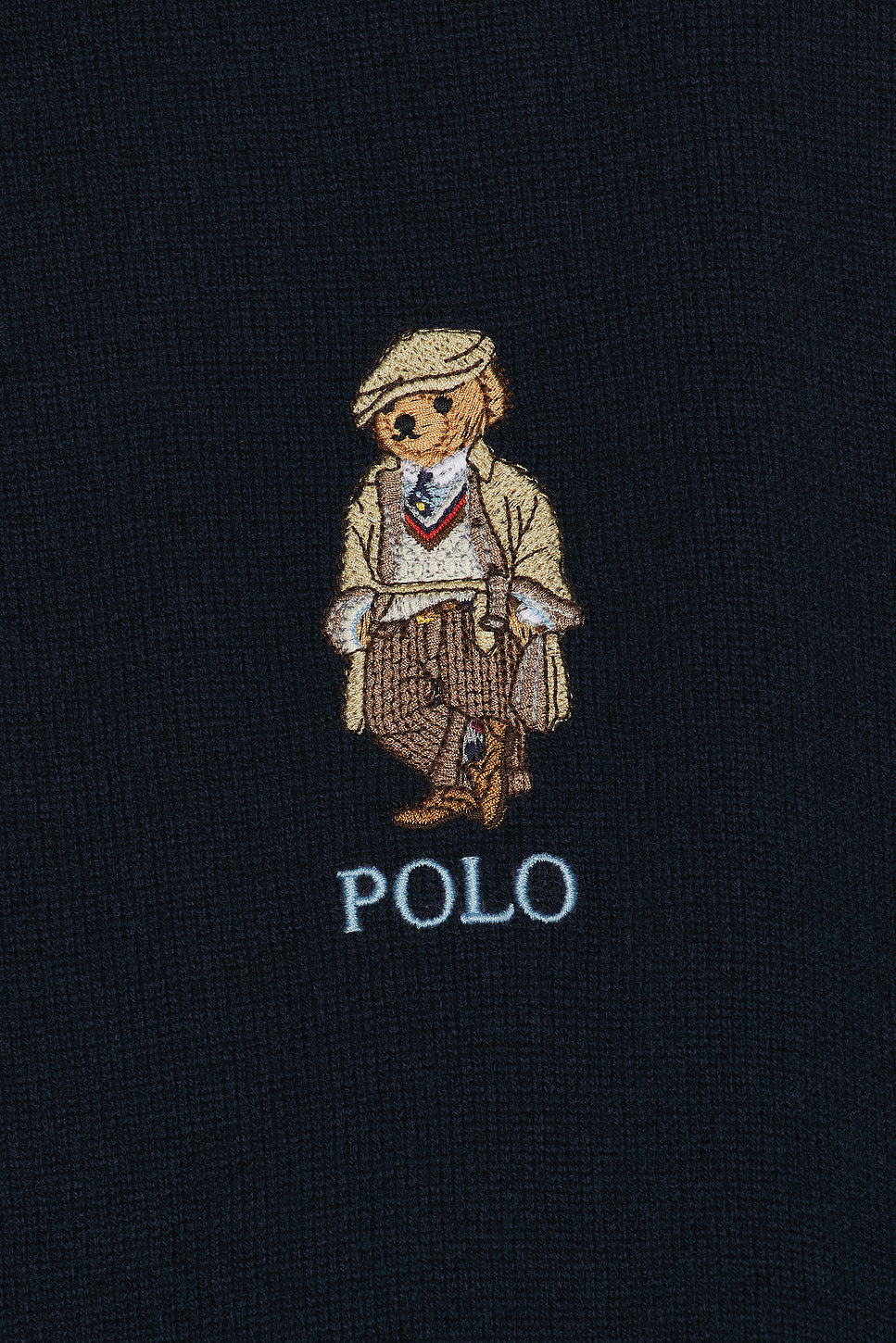 Lex Merino Wool Novelty Bear 1/2 Zip Sweater