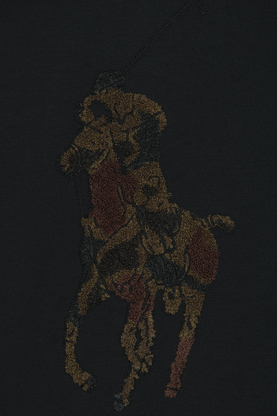 Long Sleeve Double Knit Tech Hoodie With Large Camo Pony