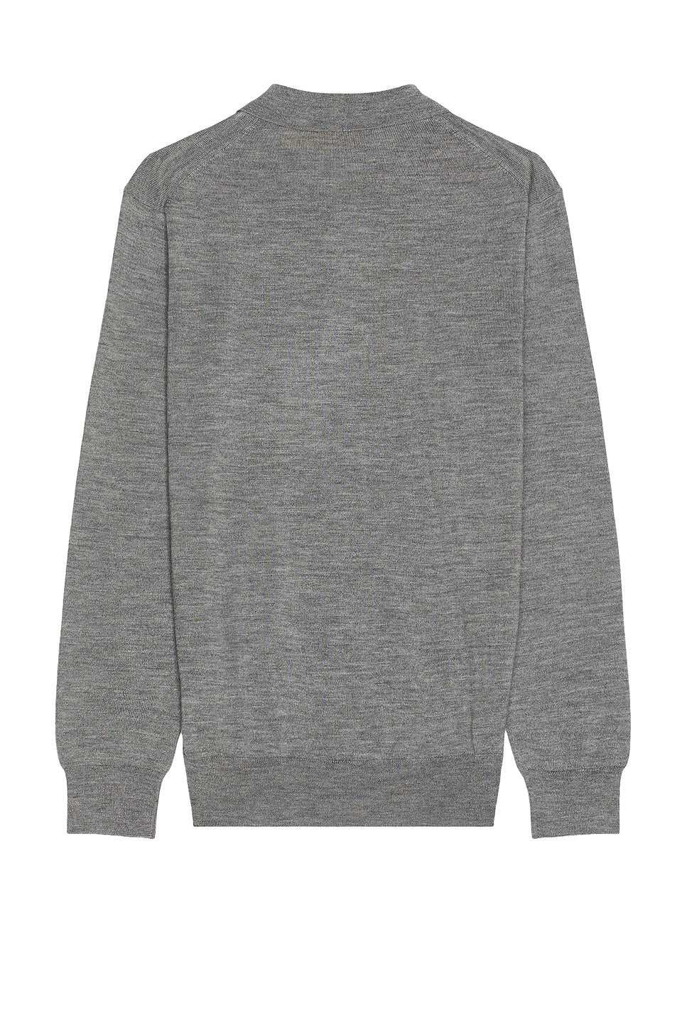 Merino Wool Button Placket Polo Sweater