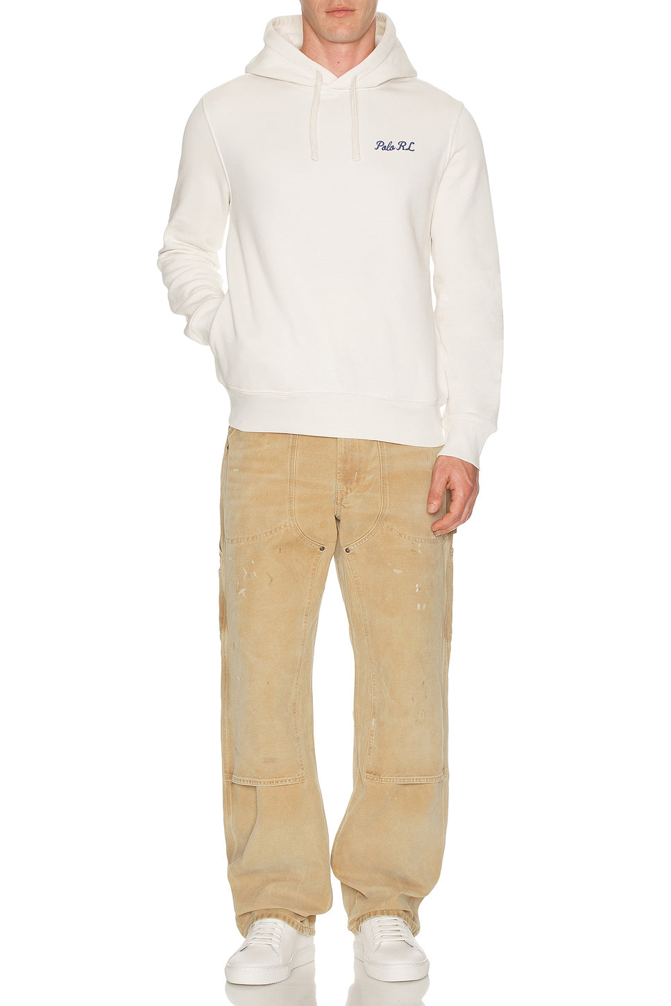 Fleece Polo Script Heritage Bear Hoodie