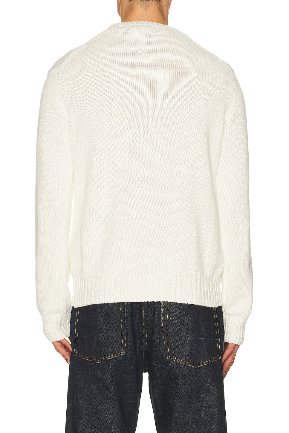 Long Sleeve Roving Cotton USA Flag Crewneck Sweater