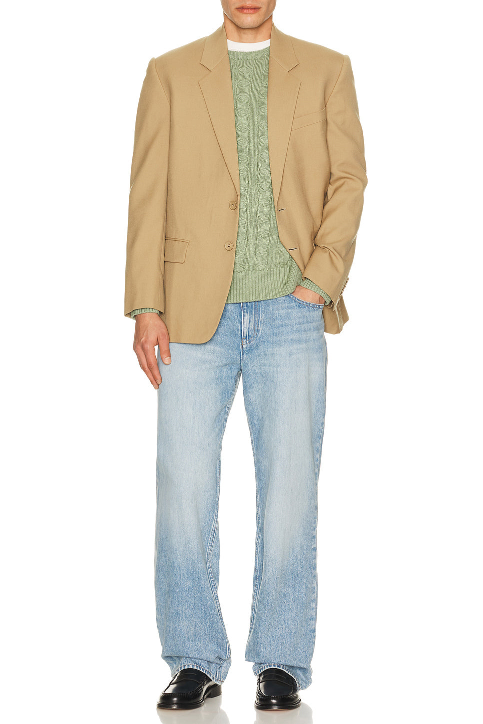 Cable Knit Crewneck Sweater