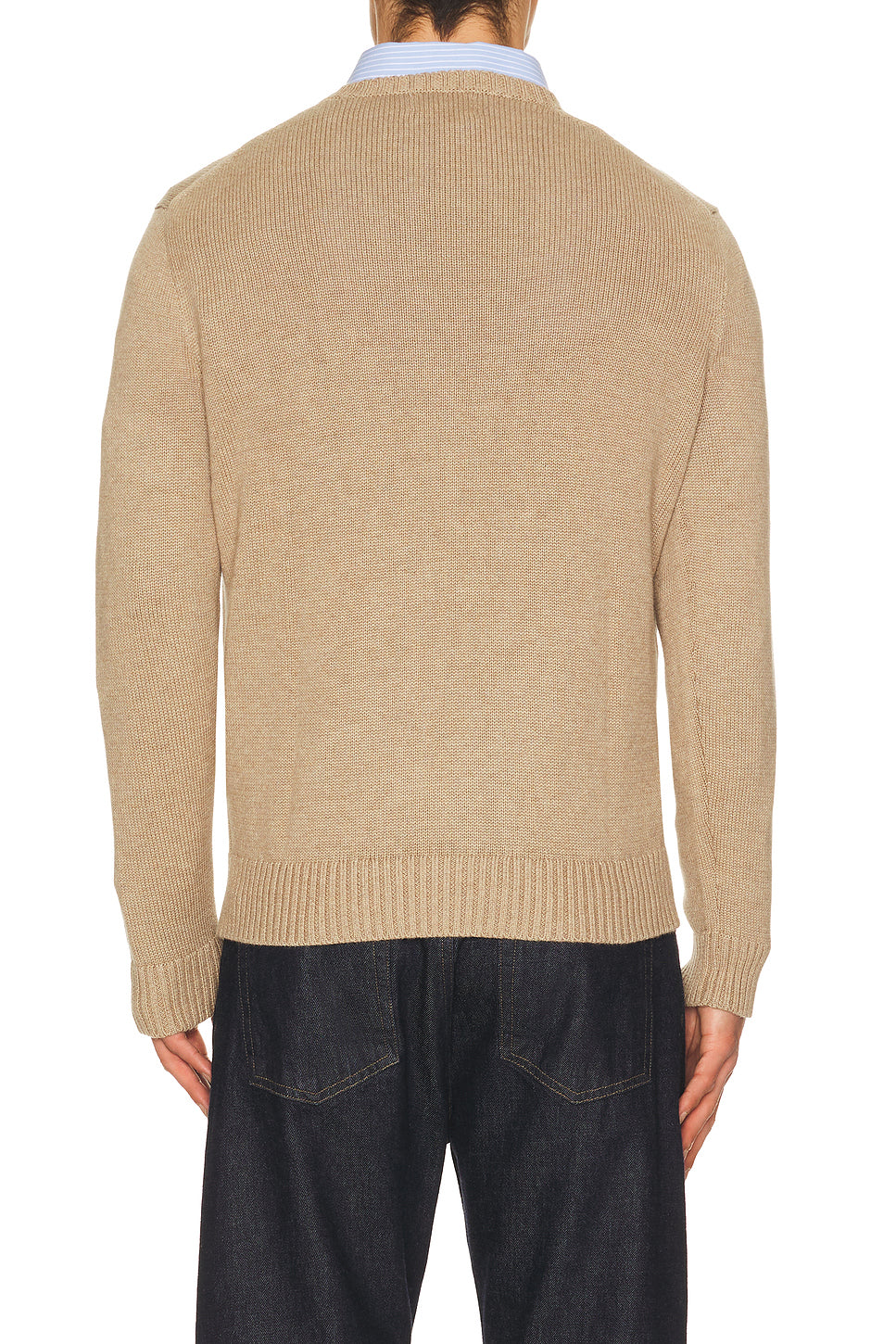 Cotton Shaker Knit Crewneck Sweater