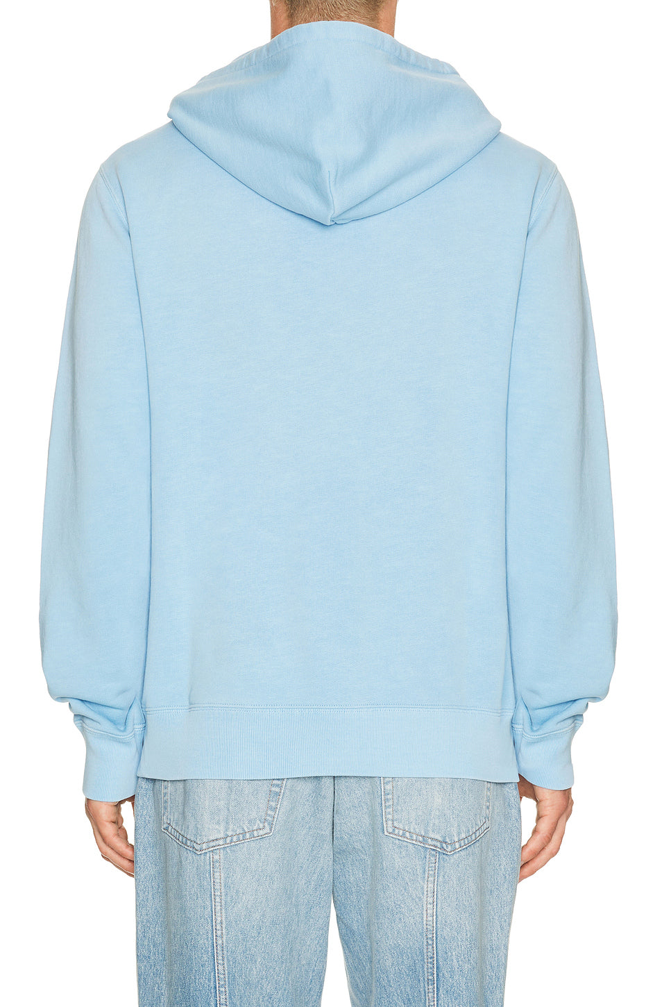 Long Sleeve Vintage Fleece Novelty Denim Bear Hoodie