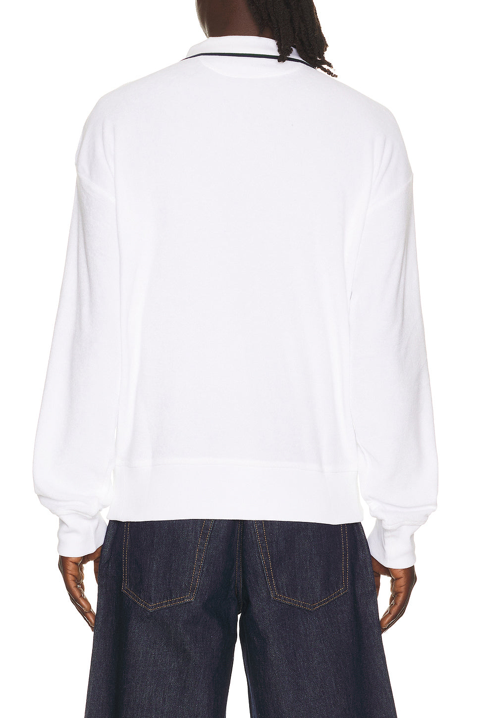 Lightweight Terry Tennis Logo Polo Sweatshirt