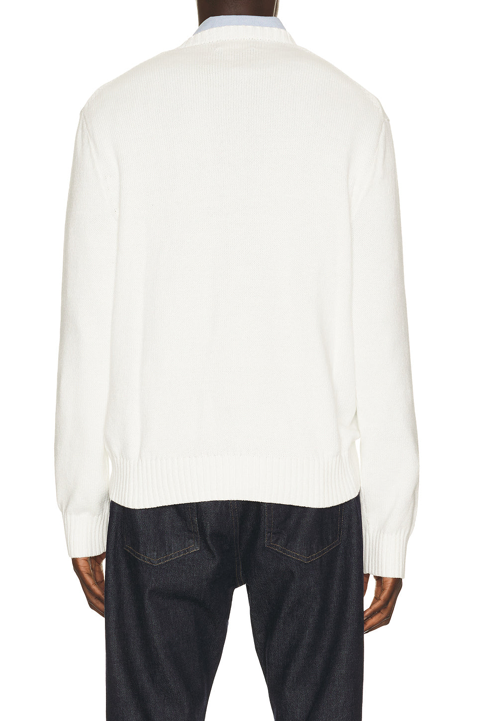 Linen Cotton Novelty Newport Bear Crewneck Sweater