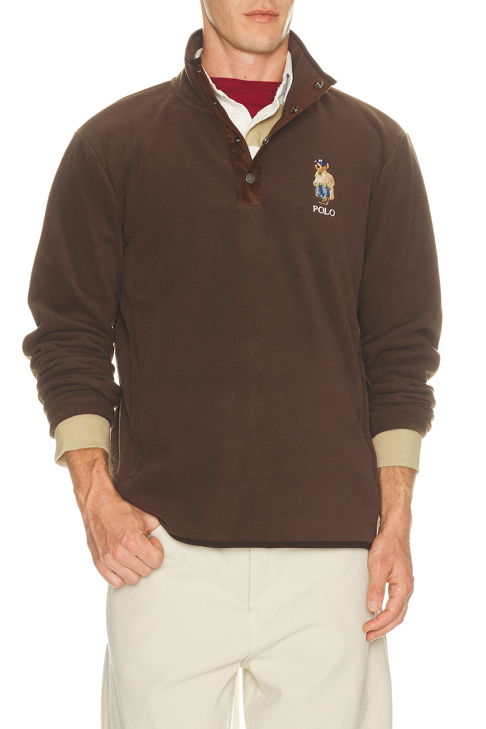 Poly Fleece Litchfield Bear Snap Mockneck Pullover