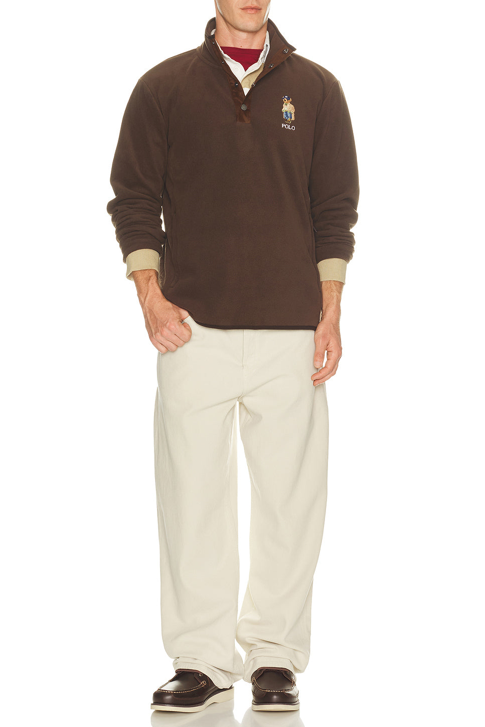 Poly Fleece Litchfield Bear Snap Mockneck Pullover