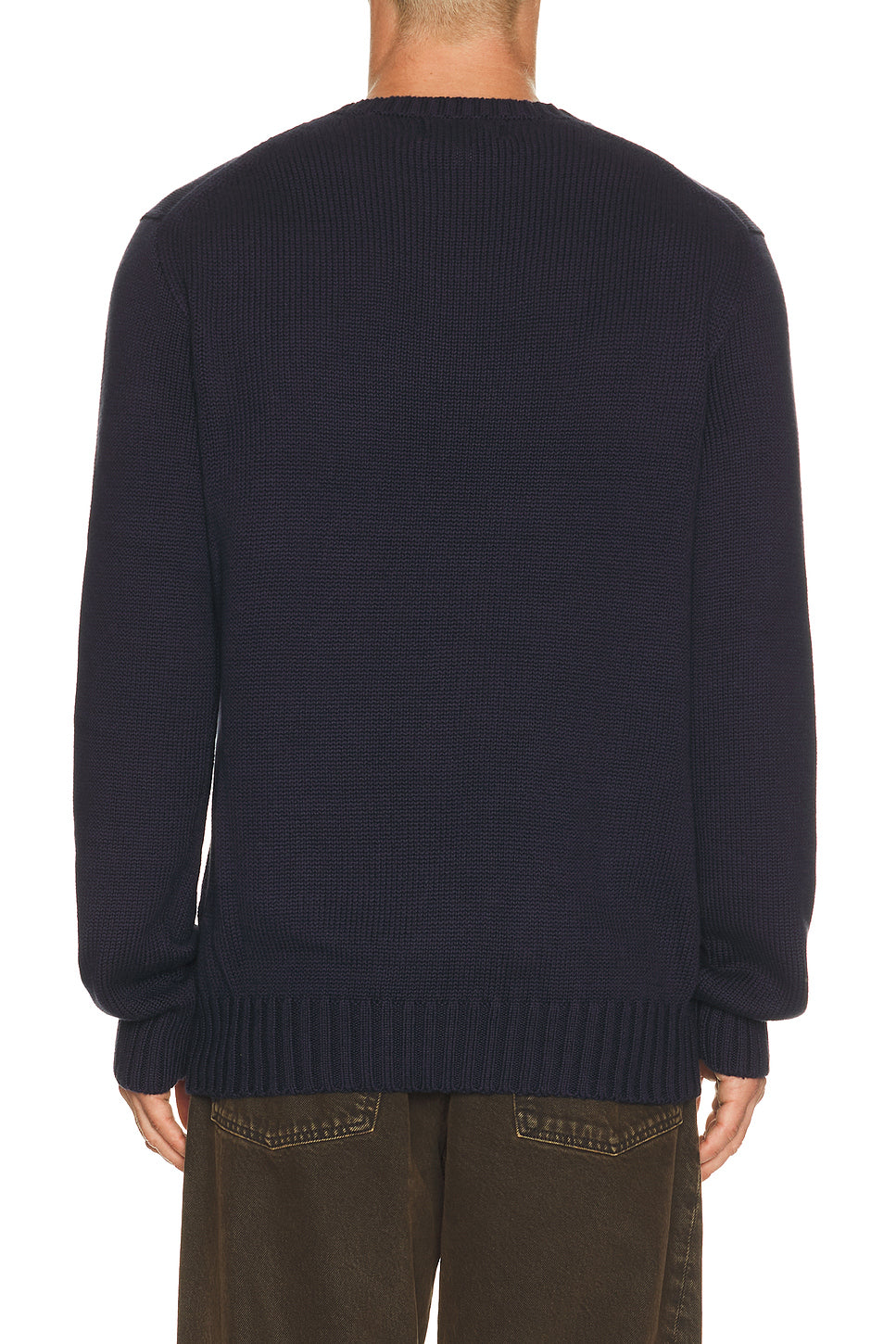 Roving Cotton USA Flag Crewneck Sweater