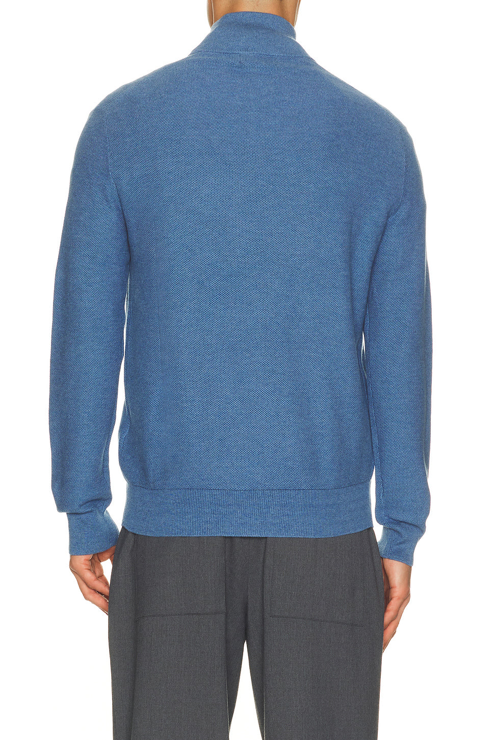 Long Sleeve Cotton 1/2 Zip Pullover Sweater
