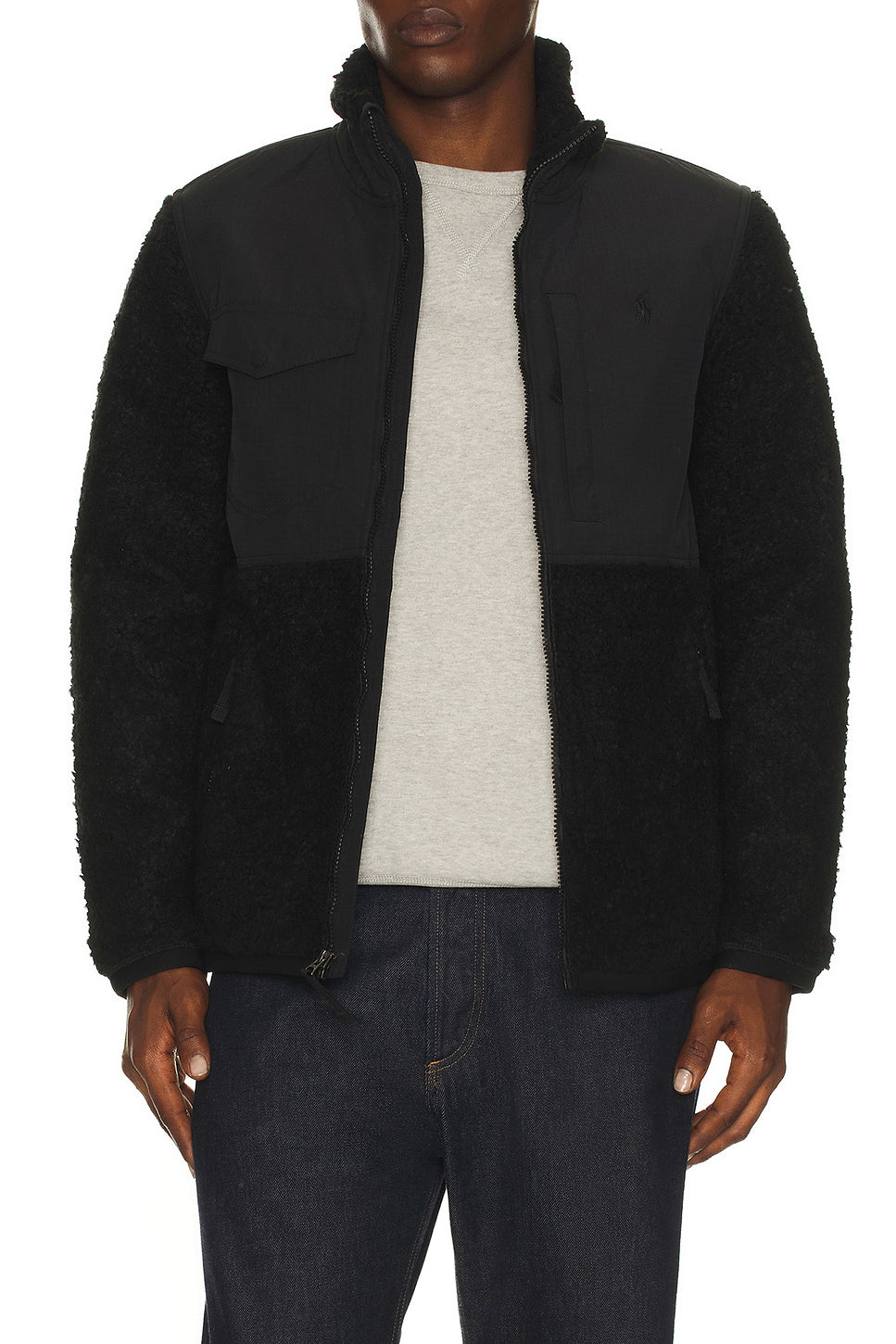 Bonded Hi-Pile Full Zip Hybrid Jacket