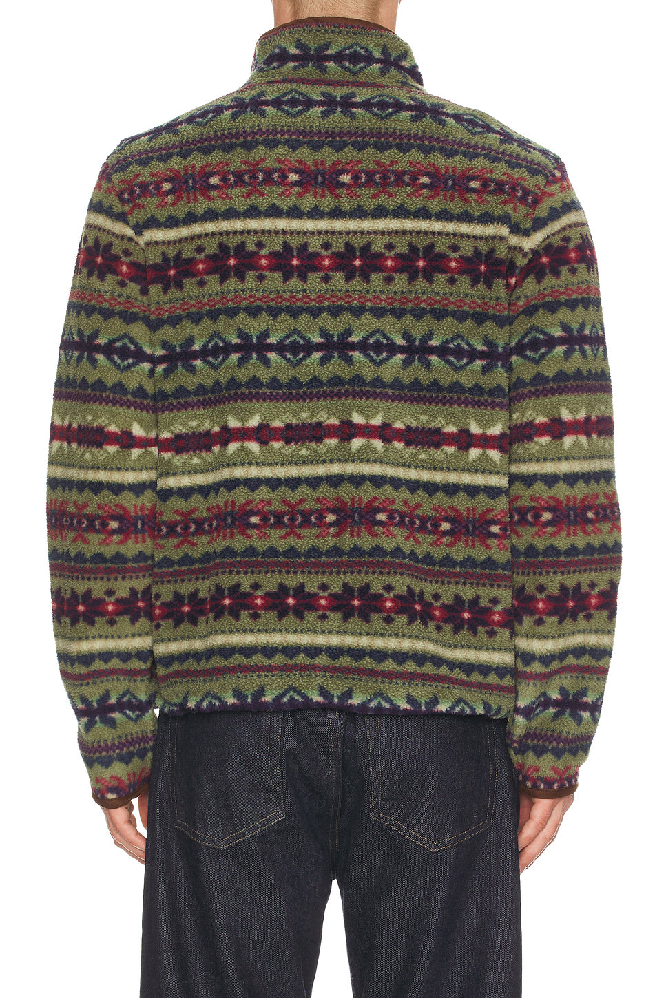 Vintage Poly Fleece Knit Mockneck Pullover