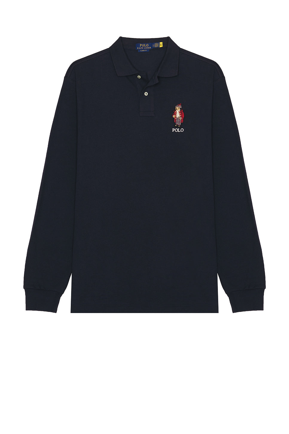 Long Sleeve Bear Polo Shirt