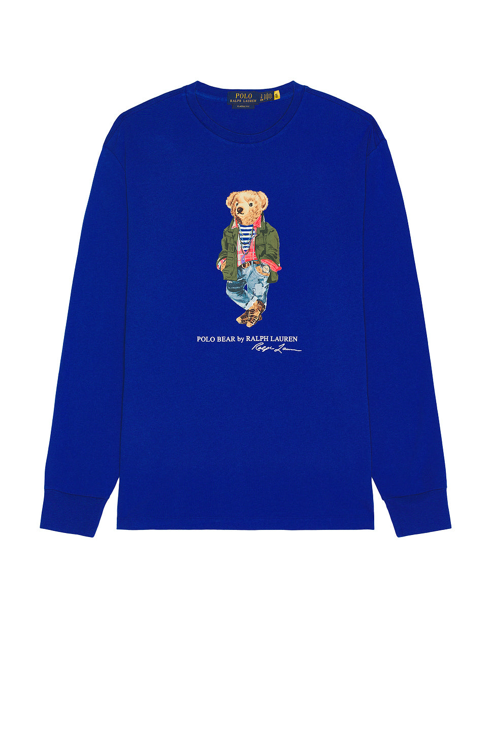 Long Sleeve Graphic Polo Bear T-Shirt