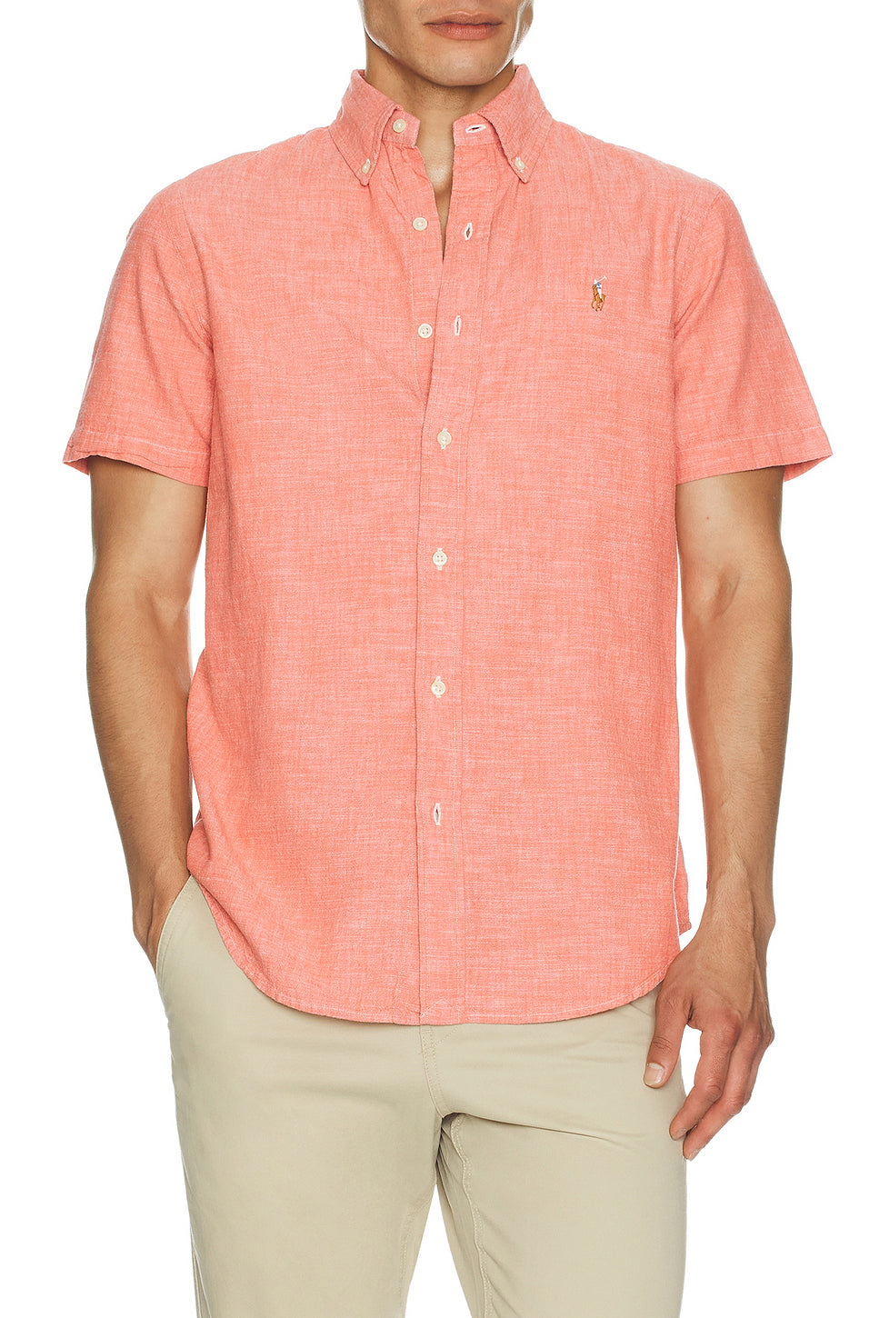 Short Sleeve Chambray Sport Shirt