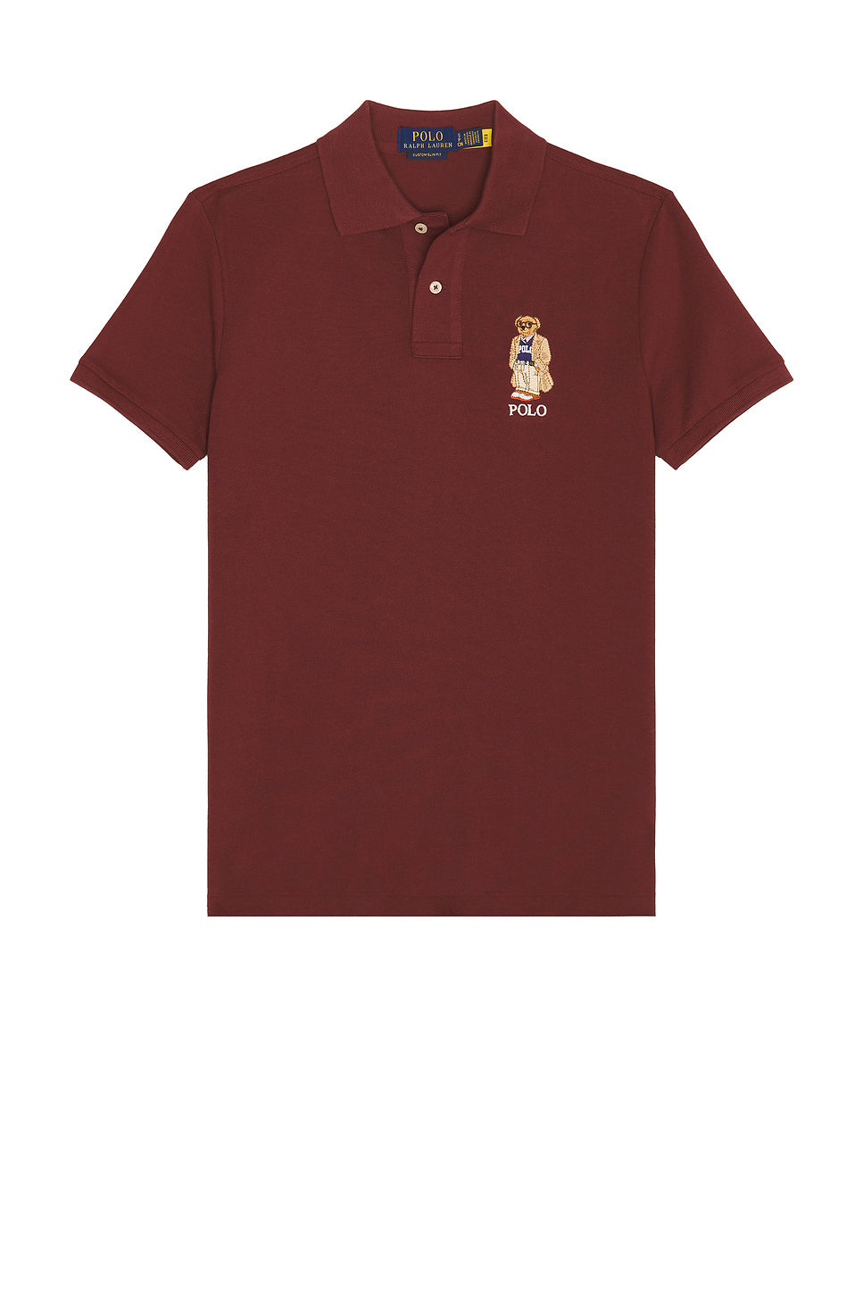 Short Sleeve Cotton Mesh Novelty Bear Polo