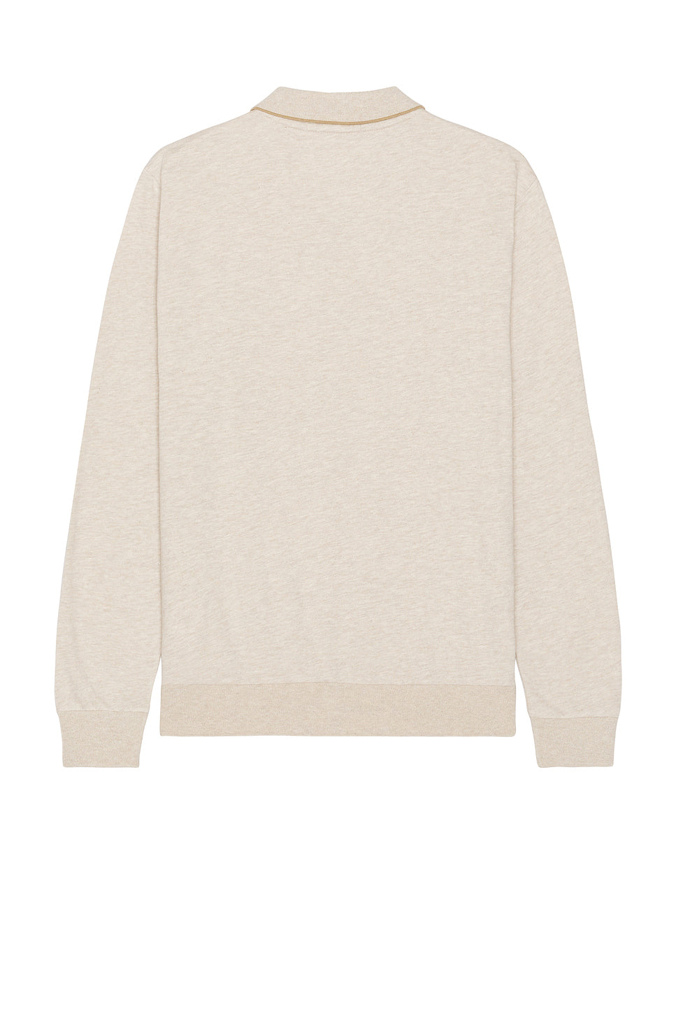 Long Sleeve Textured Johnny Collar Polo
