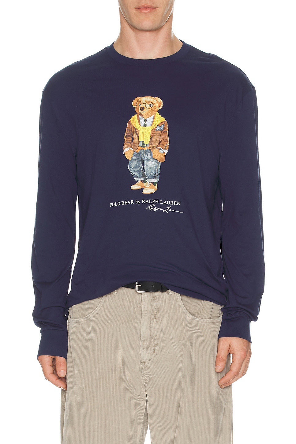 Long Sleeve Graphic Novelty Bear T-Shirt