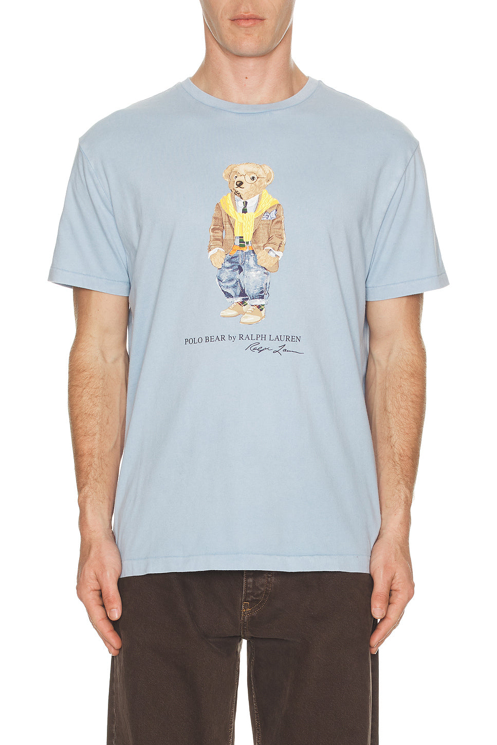 Short Sleeve Resin Washed Graphic Novelty Heritage Bear T-Shirt