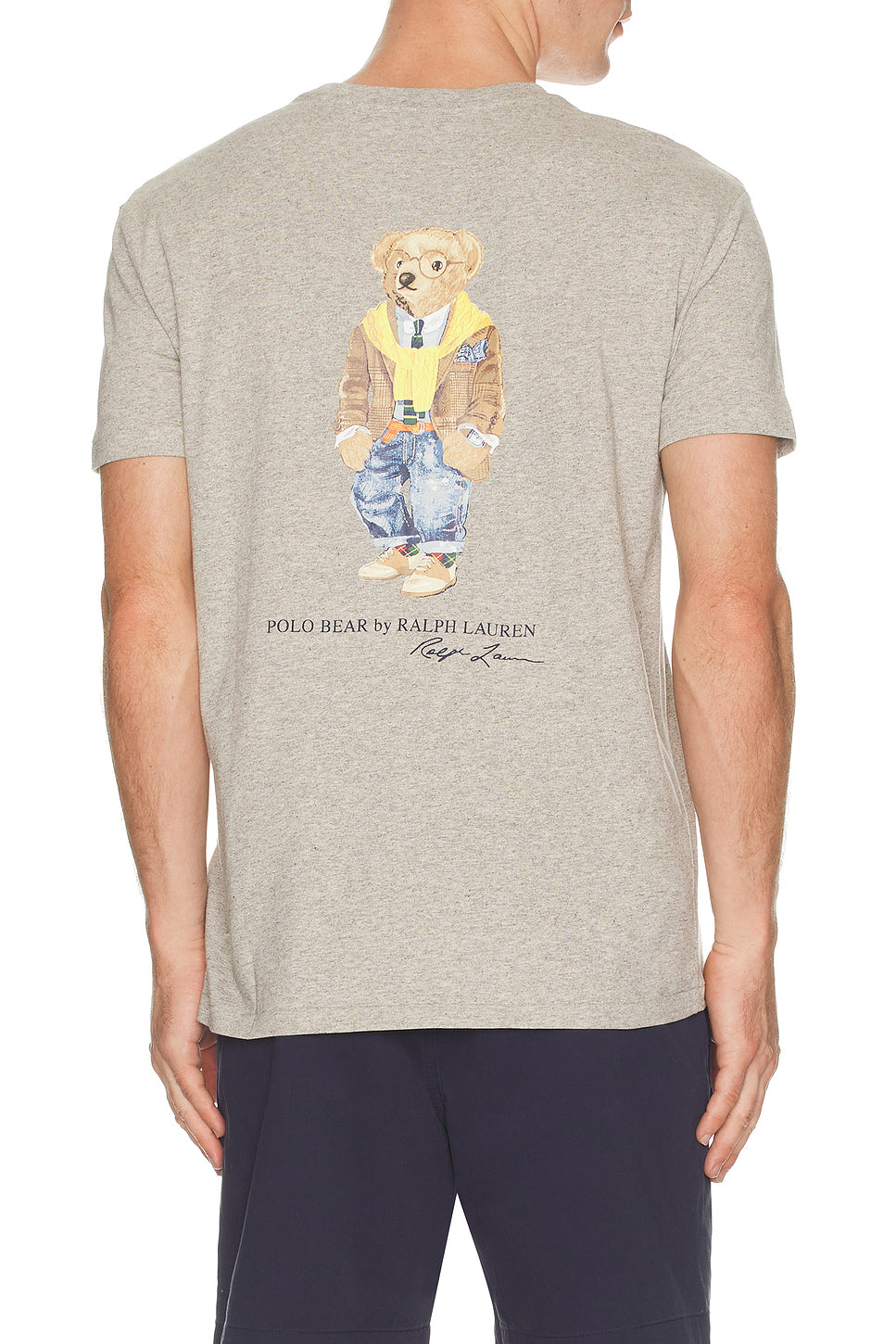 Short Sleeve Graphic Novelty Bear Pocket T-Shirt