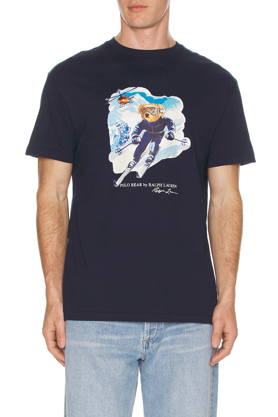 Short Sleeve Graphic Novelty Bear T-Shirt