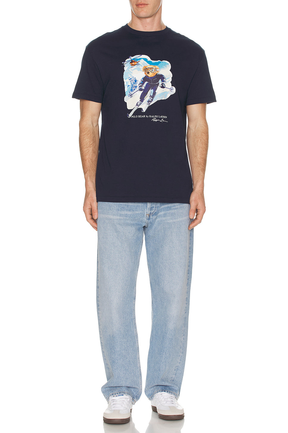 Short Sleeve Graphic Novelty Bear T-Shirt