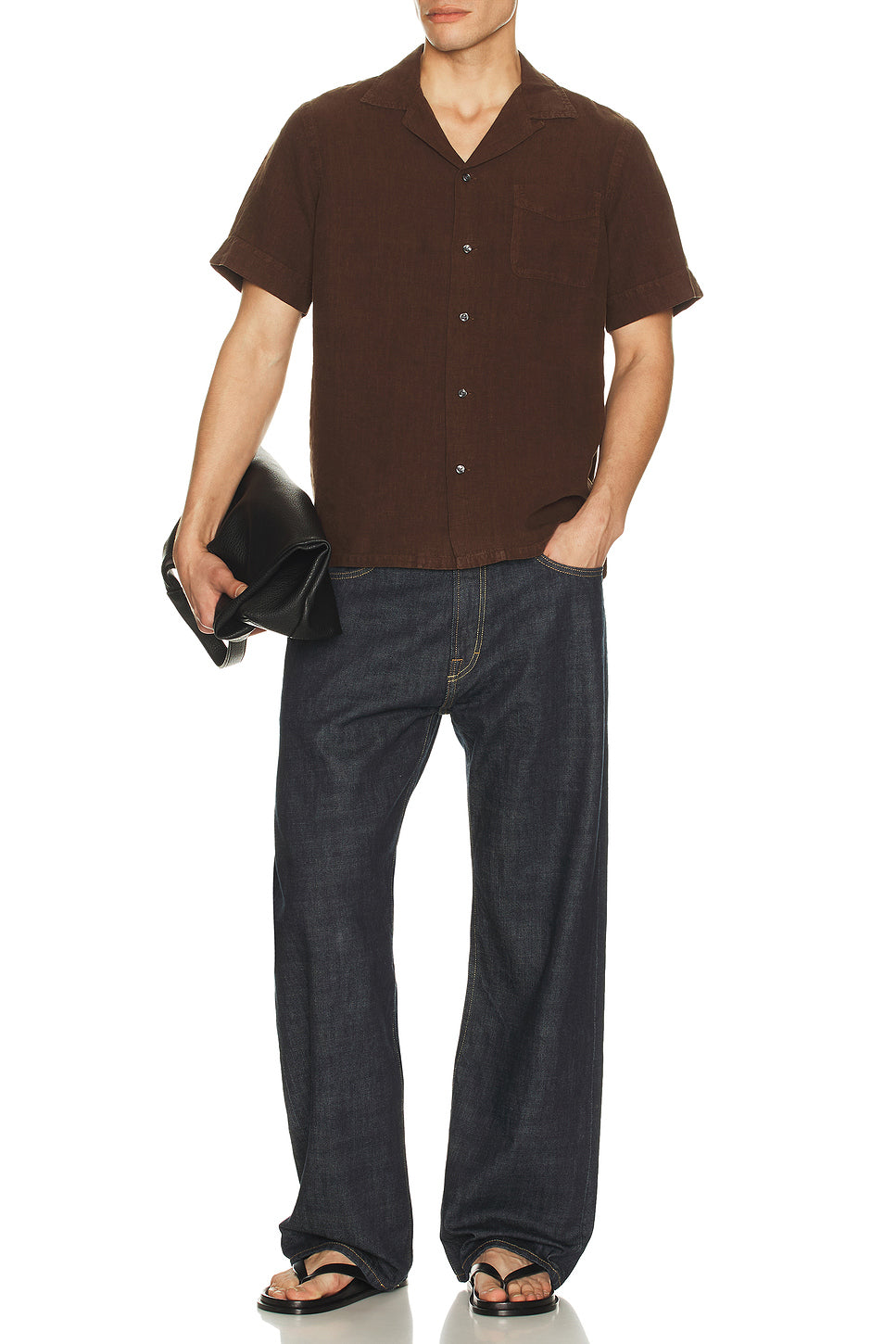 Short Sleeve Garment Dyed Linen Sport Shirt
