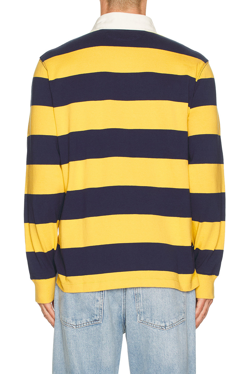 Long Sleeve Jersey Knit Novelty Polo Society Bear Rugby Shirt