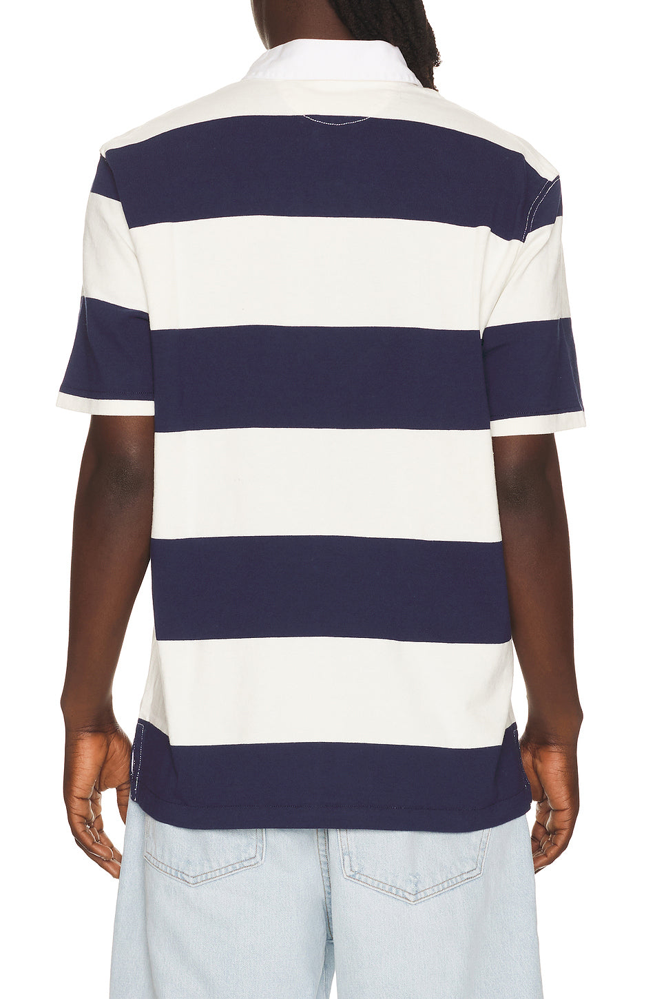 Short Sleeve Jersey Knit Iconic Rugby Polo Stripe