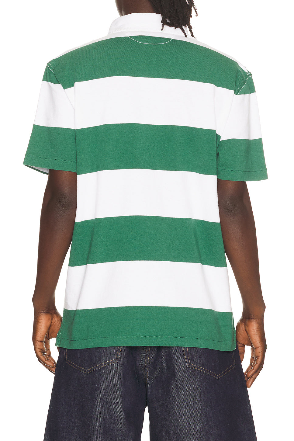 Short Sleeve Jersey Knit Iconic Rugby Stripe Polo